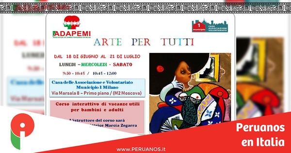 Milán, arte para todos con la pintora Marcia Zegarra - Peruanos en Italia