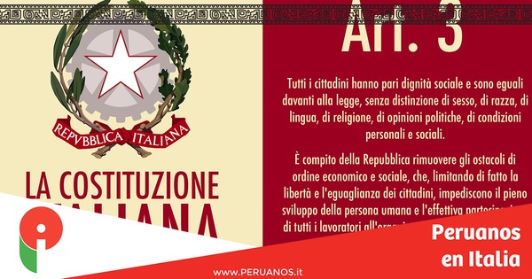La Constitución italiana en castellano - Peruanos en Italia
